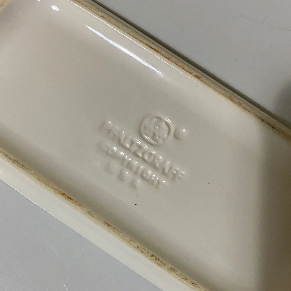 Pfaltzgraff Hopscotch Design Butter Dish Vintage